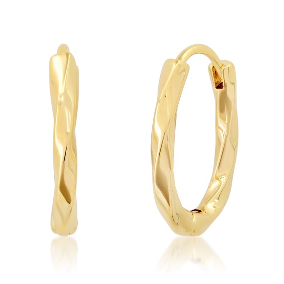 NEW TAI women's Elegant Twist Hoops - Picture 1 of 1